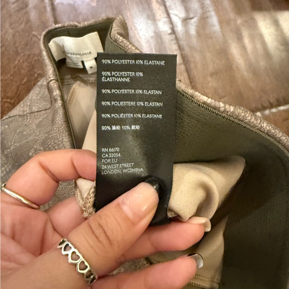 Anthropologie Carbon Snake Print Pull On Zipper Ankle Ponte Legging Pant Size 29 - Picture 9 of 10